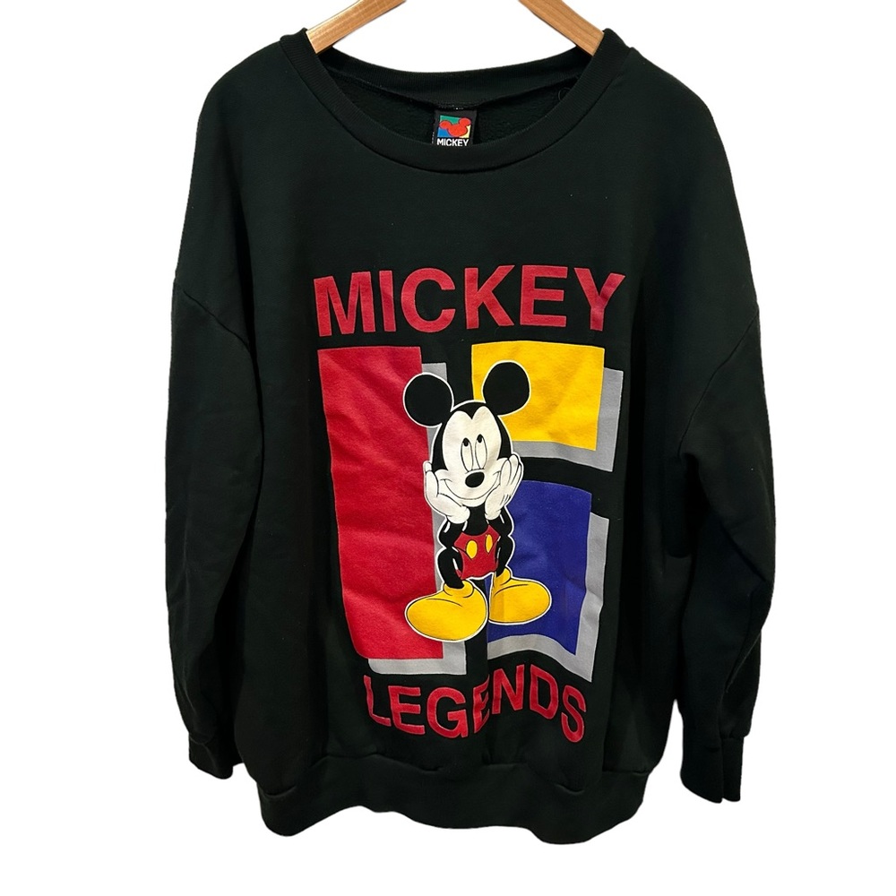 Vintage Mickey mouse Unlimited Disney Legends black sweatshirt crew 90s adult XL